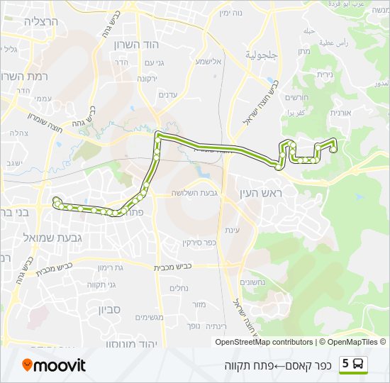 5 Bus Line Map