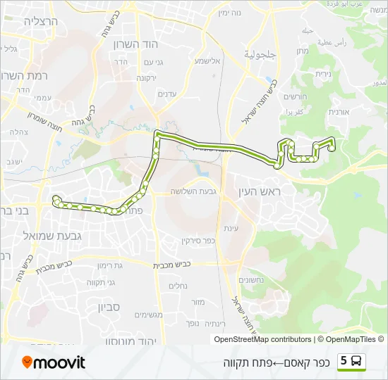 5 Bus Line Map