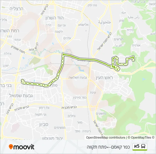 5א Bus Line Map