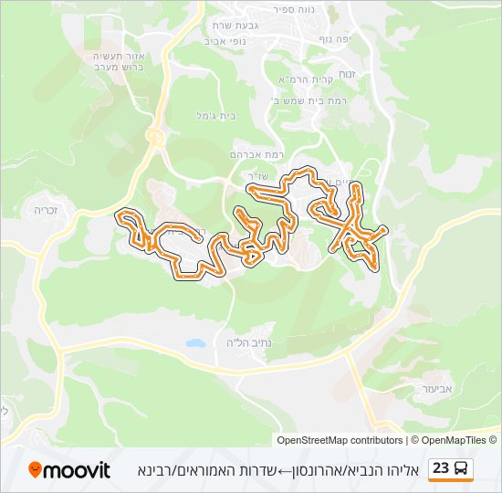 23 bus Line Map