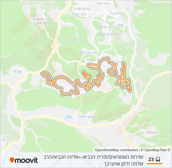 23 bus Line Map