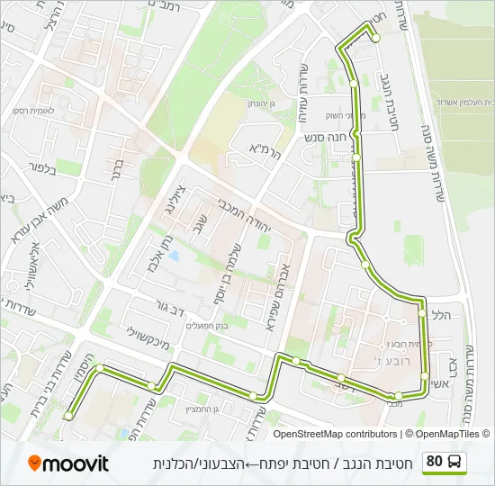 80 Bus Line Map
