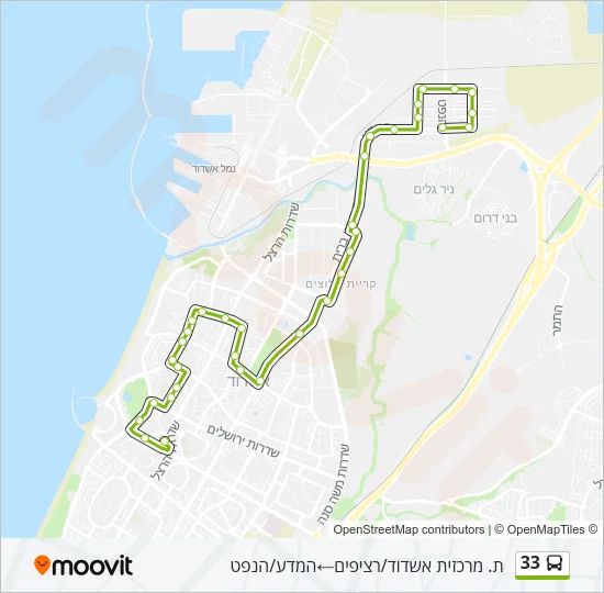 33 Bus Line Map