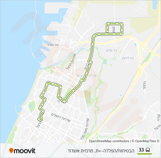 33 Bus Line Map