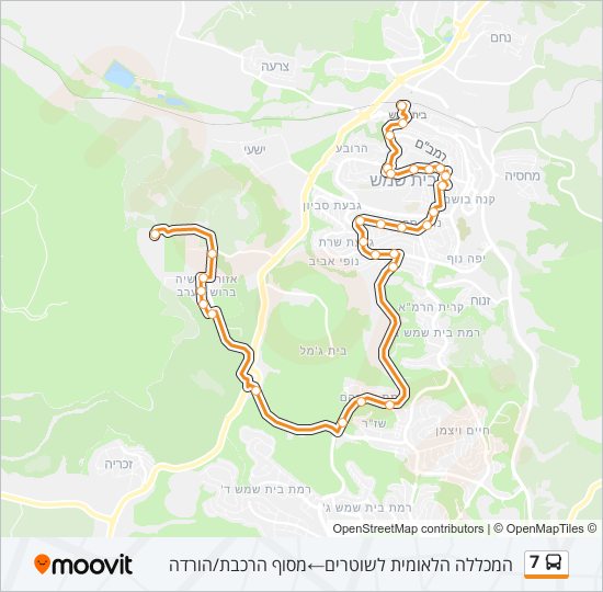 7 bus Line Map