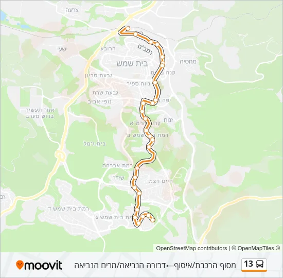 13 Bus Line Map