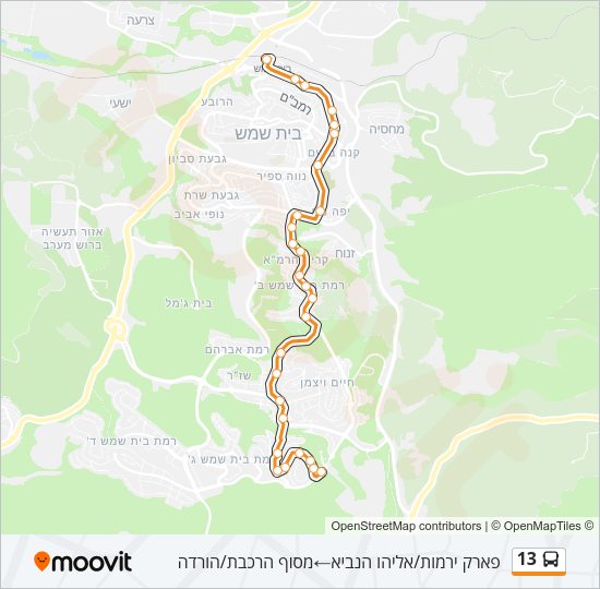 13 Bus Line Map