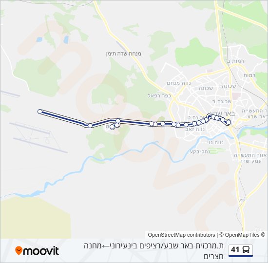 41 bus Line Map