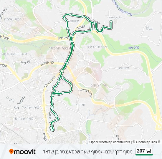 207 Bus Line Map