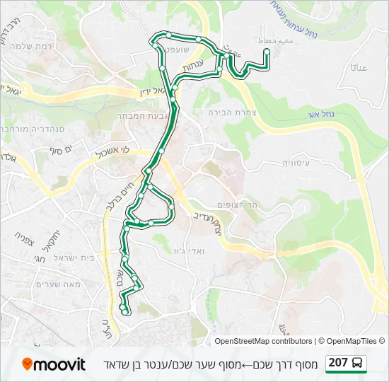 207 Bus Line Map