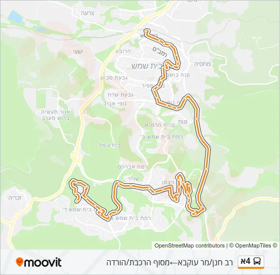 4א Bus Line Map