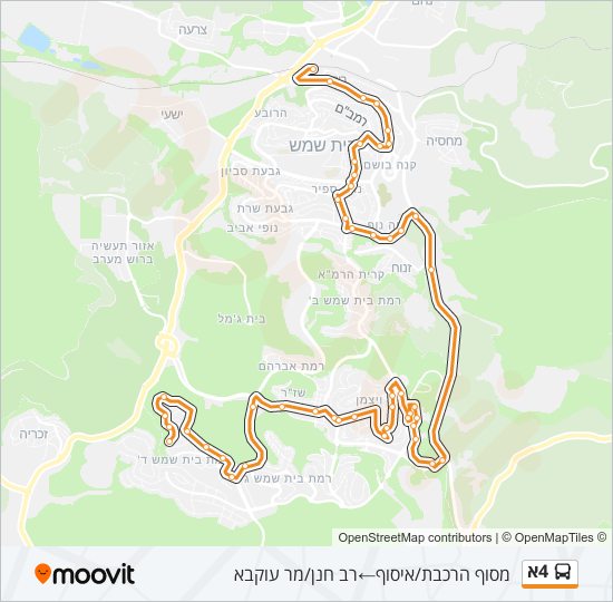 4א bus Line Map