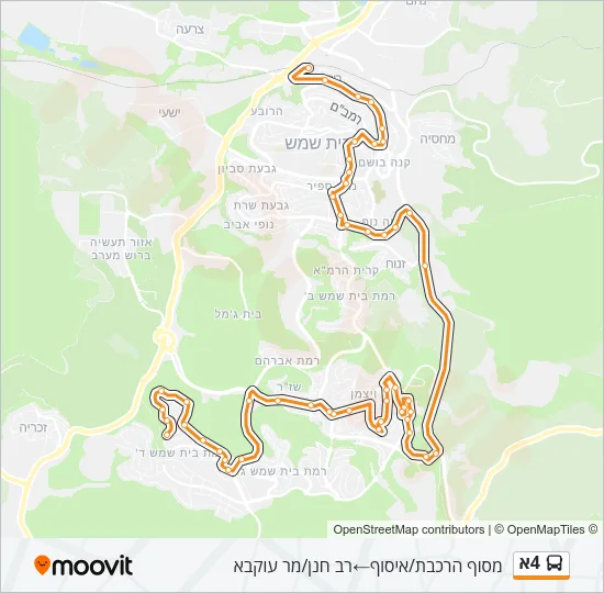 4א Bus Line Map