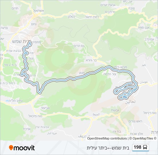 198 bus Line Map