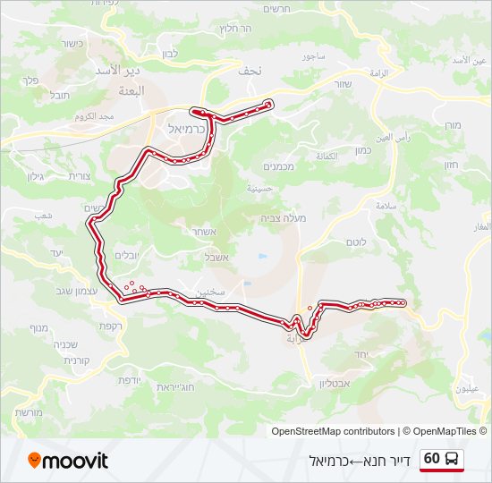 60 Bus Line Map