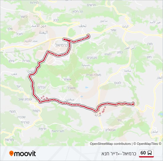 60 bus Line Map