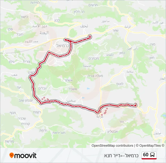 60 Bus Line Map