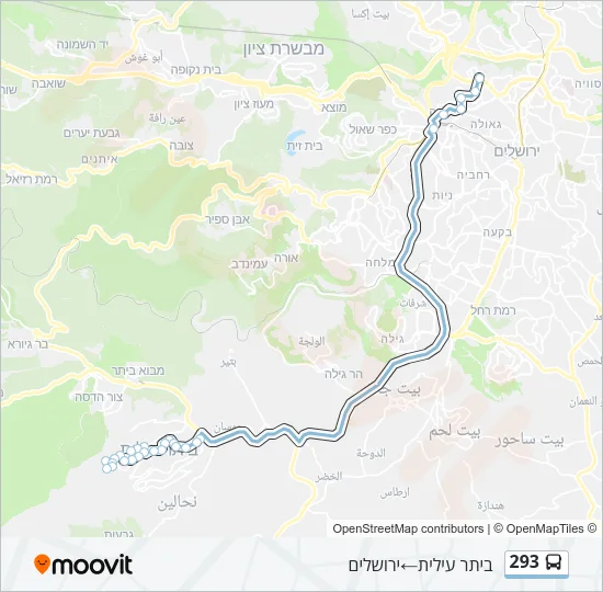 293 Bus Line Map