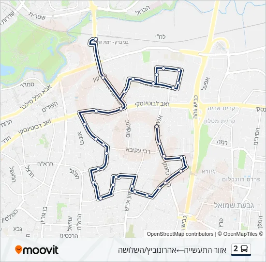 Автобус 2: карта маршрута