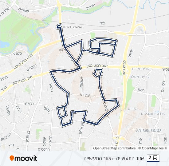 2 Bus Line Map
