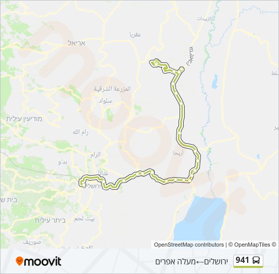 Автобус 941: карта маршрута