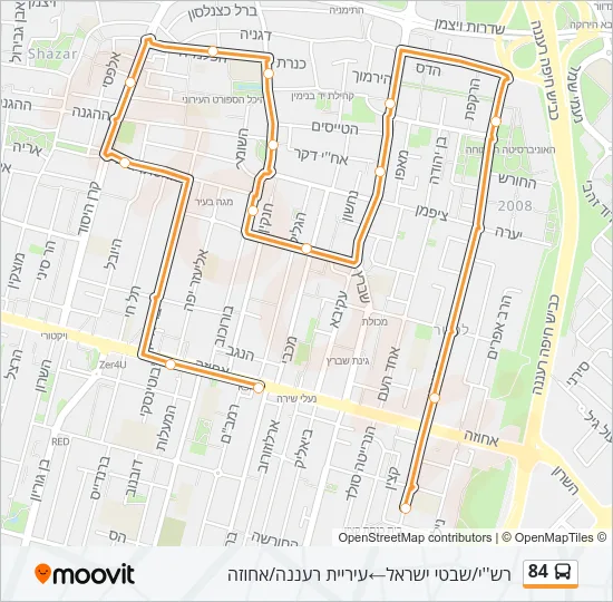 84 Bus Line Map