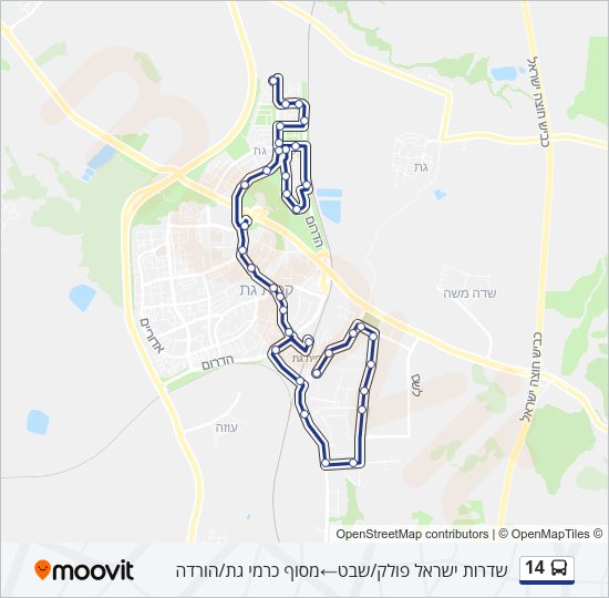 14 Bus Line Map