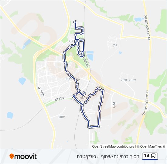 14 Bus Line Map
