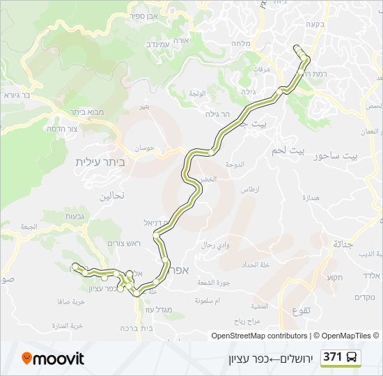371 Bus Line Map