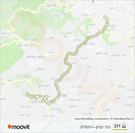 371 Bus Line Map