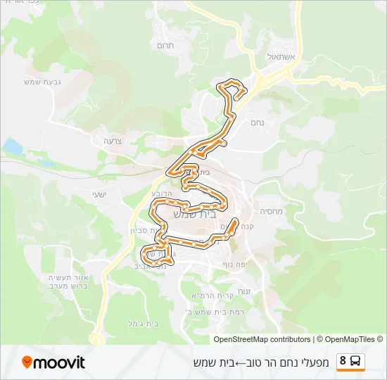 8 Bus Line Map