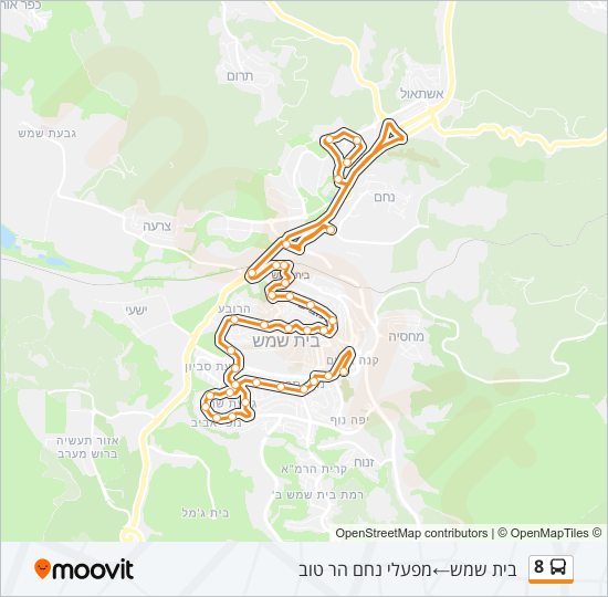 8 bus Line Map