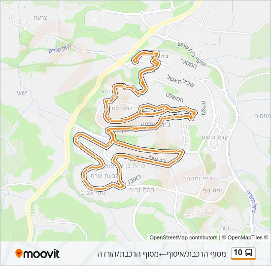 10 Bus Line Map