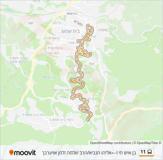 11 Bus Line Map