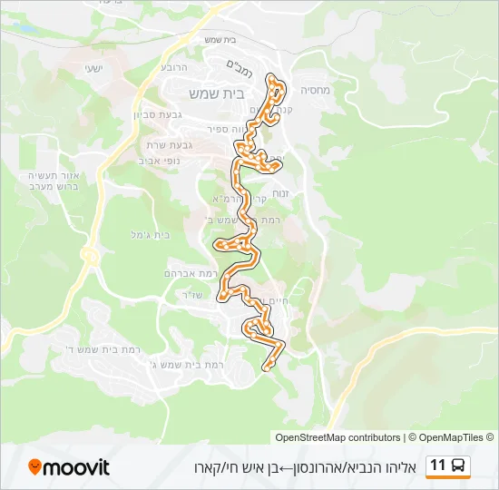 11 Bus Line Map