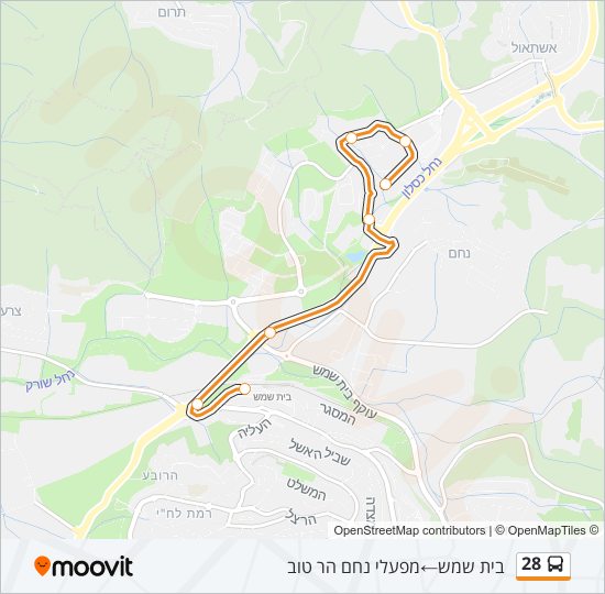 28 bus Line Map