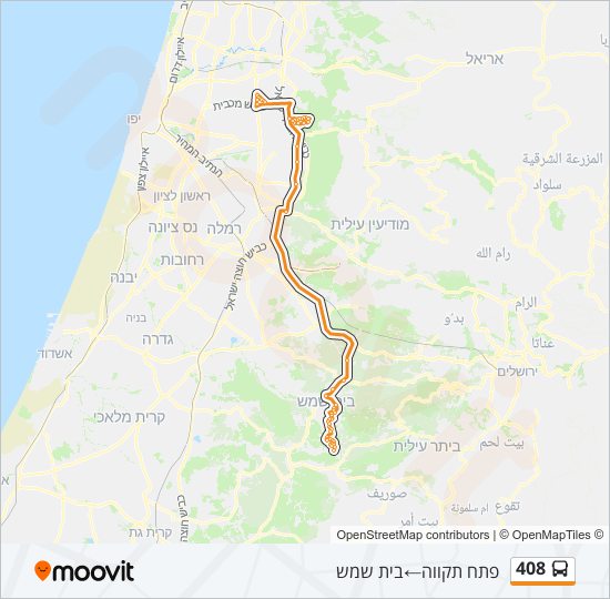 408 bus Line Map