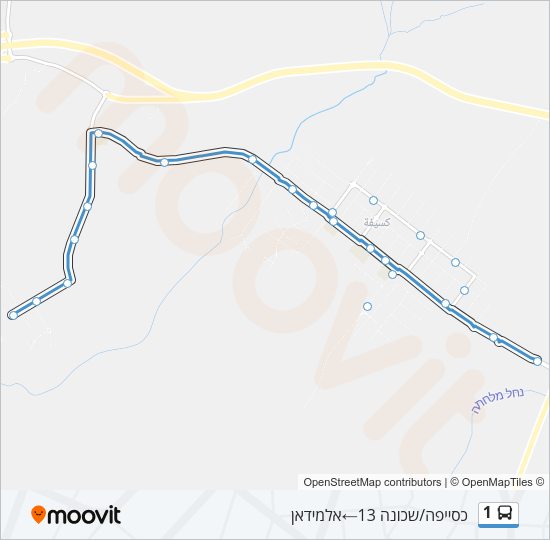 1 Bus Line Map