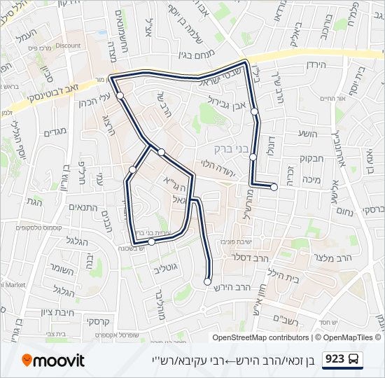 923 bus Line Map