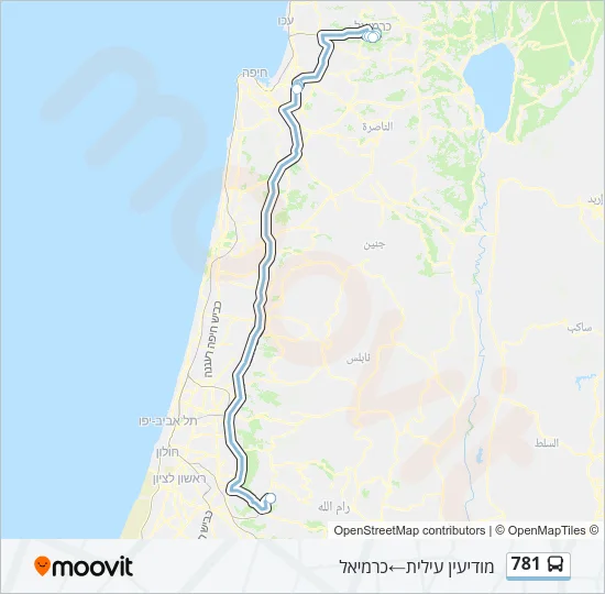 781 Bus Line Map