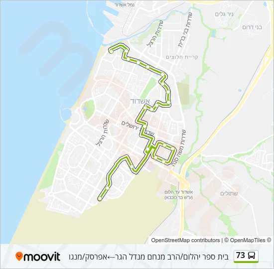 73 Bus Line Map