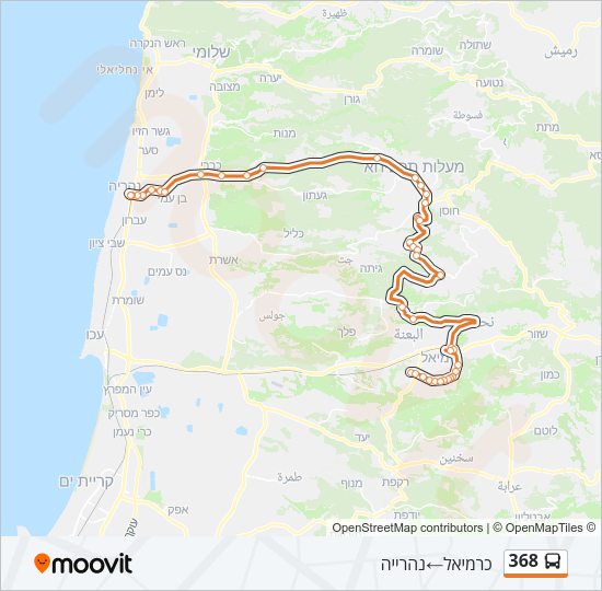 368 Bus Line Map
