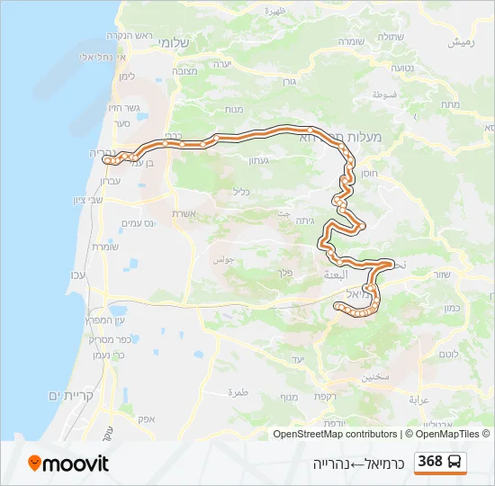 368 Bus Line Map