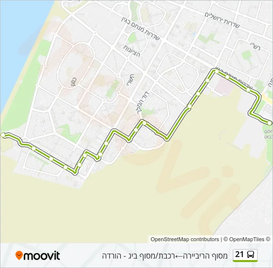 21 Bus Line Map