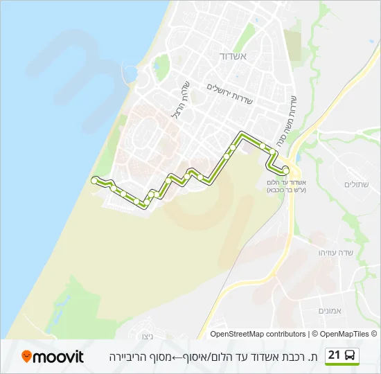 21 Bus Line Map