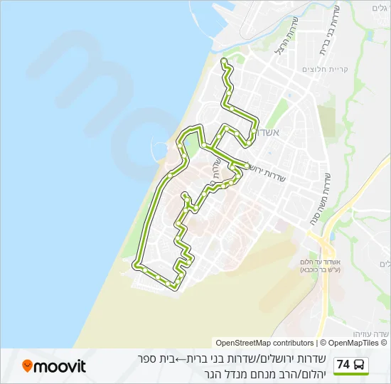 74 Bus Line Map