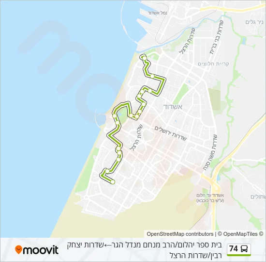 74 Bus Line Map