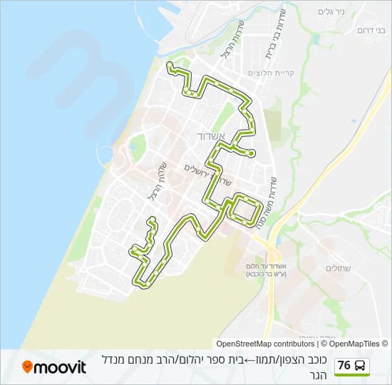 76 Bus Line Map