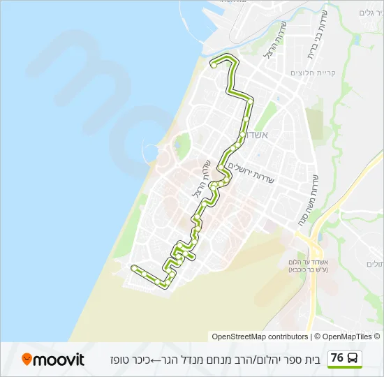 76 Bus Line Map
