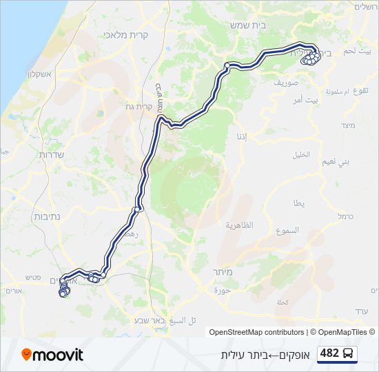 482 Bus Line Map